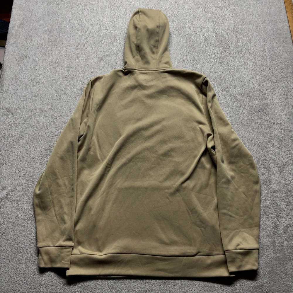 Under Armour Hoodie Mens Medium UA Armour Fleece Graphic HD Tan Logo NEW - Picture 2 of 7